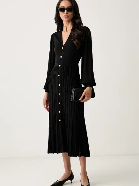 Twinset rochie tricotată negru