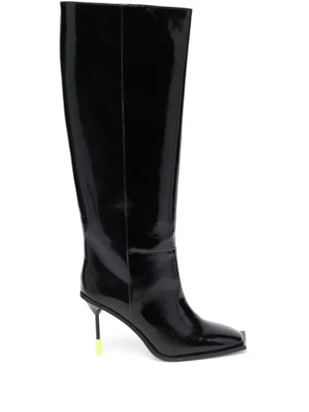 Botine Msgm din piele de lac negru