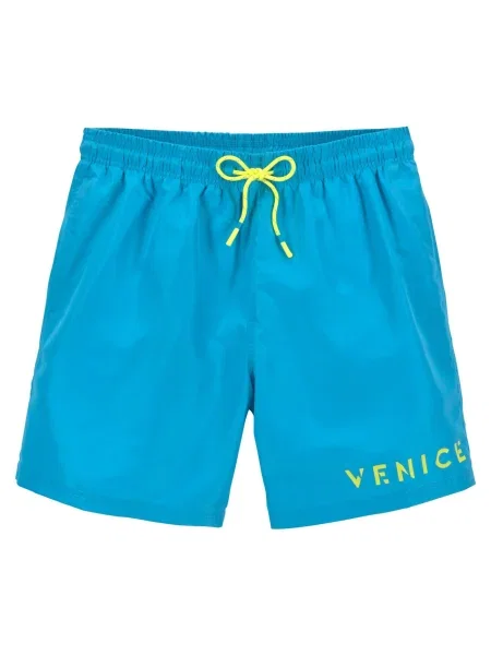 VENICE BEACH Plavecké šortky nebeská modř / svítivě žlutá