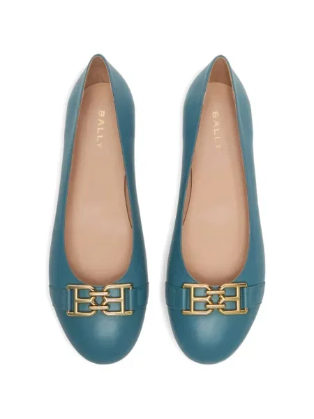 Baleríny Bally s autogramem modré