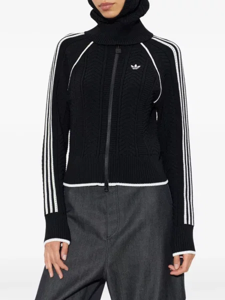 Cardigan Adidas cu glugă negru