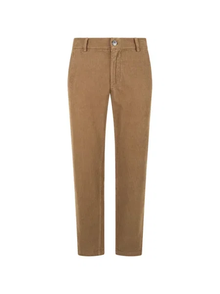 Pantaloni Roberto Cavalli de catifea cord maro