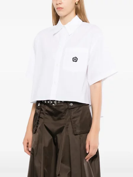 Decupat cămașă Kenzo cu model floral alb