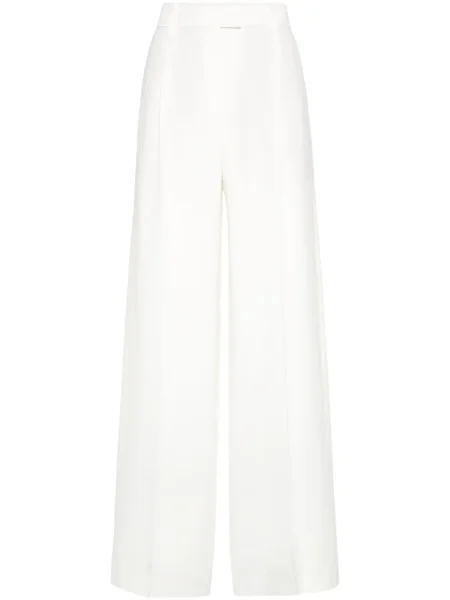 Pantaloni Brunello Cucinelli plisate alb