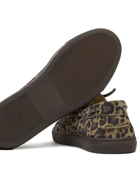 Pantofi loafer Copenhagen cu imagine cu model leopard maro