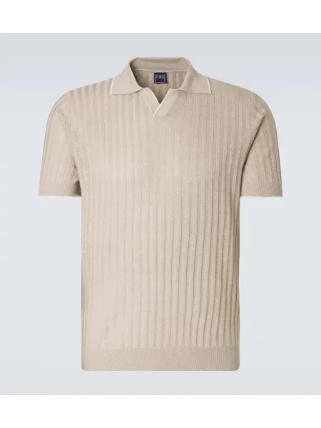 Lanena majica Fedeli bež