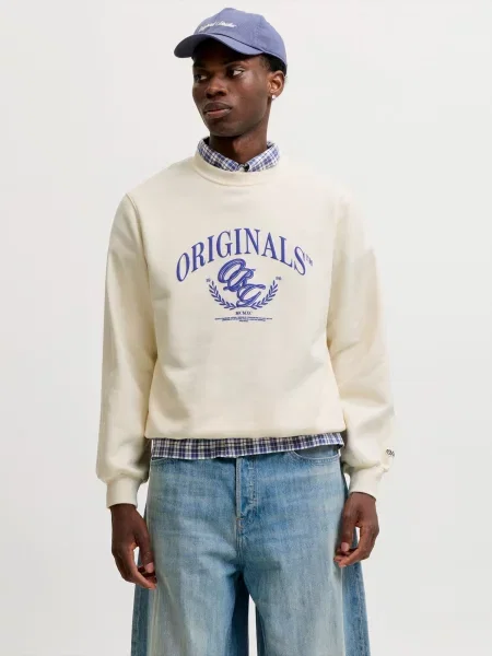 Palton Jack & Jones de lână alb