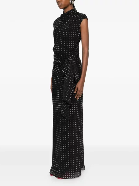 Rochie maxi Rotate Birger Christensen cu buline de costum negru
