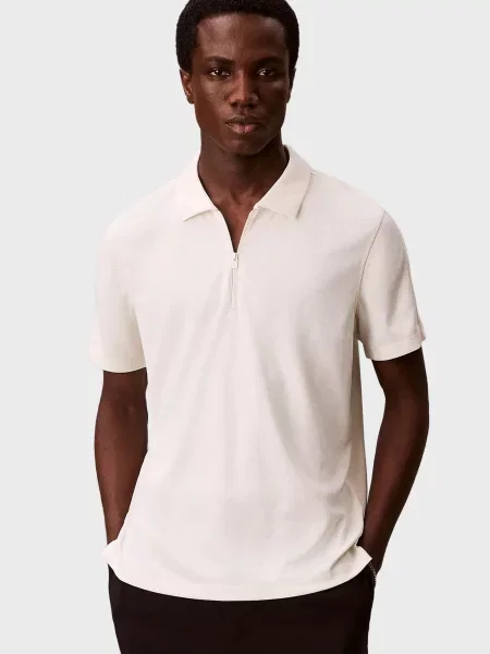 Стрейчевое поло Calvin Klein белое