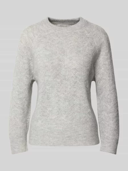 Sweter o kroju regular fit z imitacji dzianiny Apricot srebrny