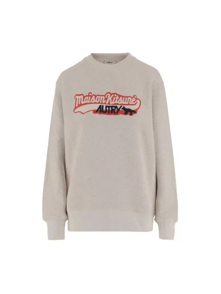 Bluza Maison Kitsune z logo beżowa