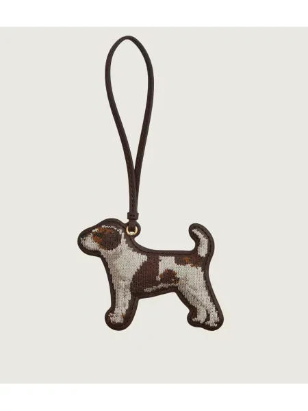 LAUREN RALPH LAUREN Bőr függő fülbevaló Jack Russell barna