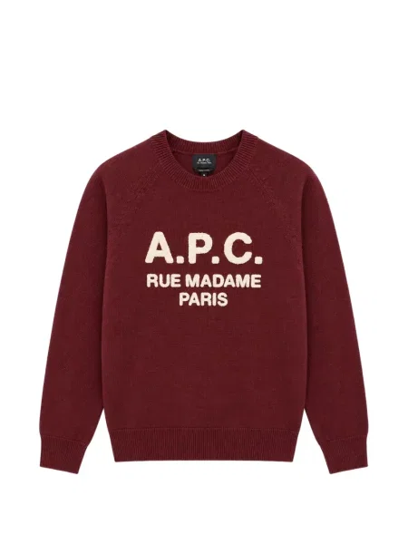 Pulover A.p.c. cu autograf roșu