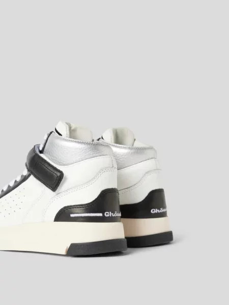 Sneakersy w wysokim kroju ze skóry Ghoud oliwkowe