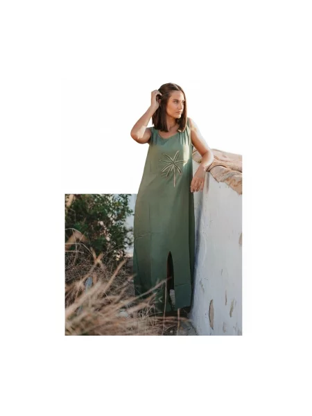 Hosszú maxi ruha Isla Bonita By Sigris zöld