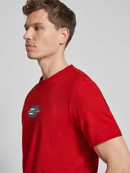 Tommy Hilfiger Koszulka Mężczyźni jednolity S czerwony