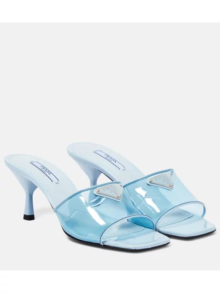 Usnjene mules Prada modra