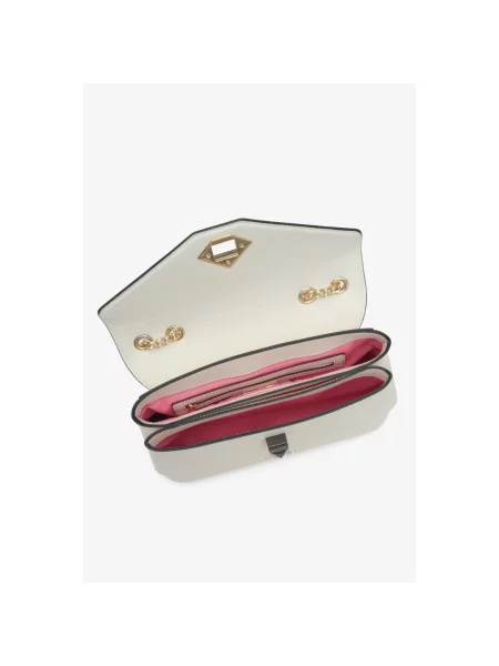 Кожаная сумка на цепочке Cromia белая