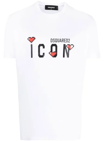 Tricou Dsquared2 cu imagine alb