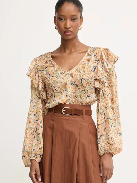 Morgan bluză tip cămașă pentru femei galben