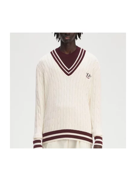 Pulover Fred Perry tricotate tenis bej