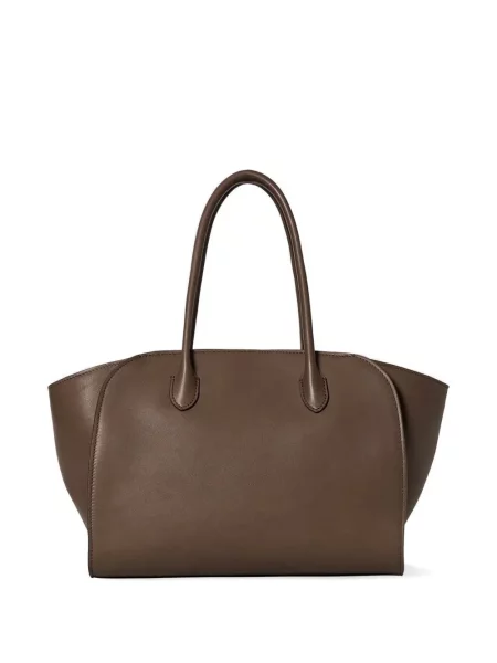 Geantă shopper The Row din piele maro
