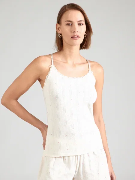 Hunkemöller Bluză de noapte crem roz
