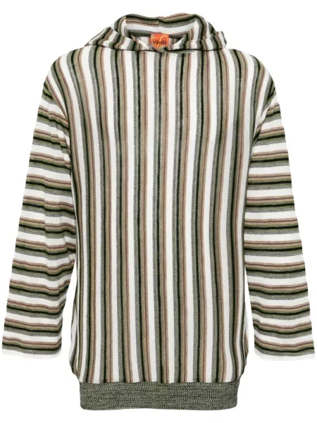 Lniana bluza z kapturem Vitelli zielona