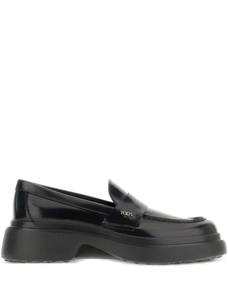 Pantofi loafer Tod's din piele cu platformă negru