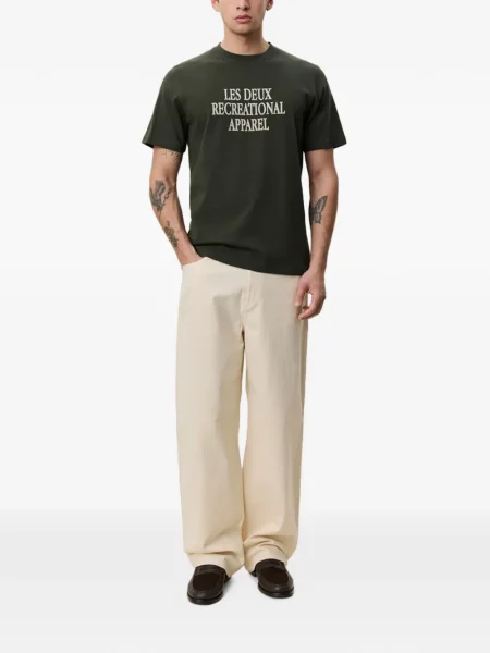 Tricou Les Deux cu imagine verde
