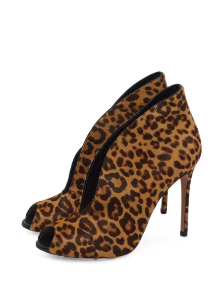 Cizme scurte Gianvito Rossi cu imagine cu model leopard maro