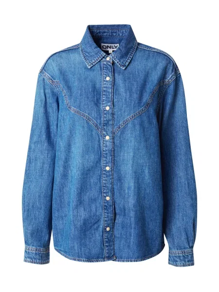 ONLY Bluză ONLSEVIGNY denim albastru