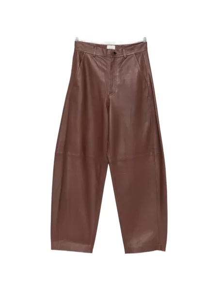 Cu centură pantaloni Alysi din piele maro