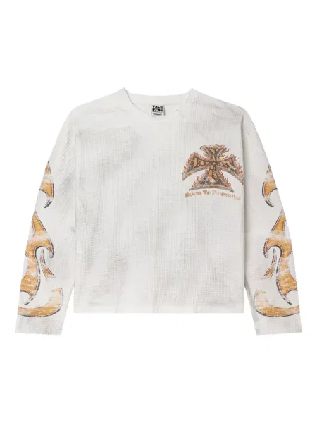 Grafický tričko Vale s potiskem bílé