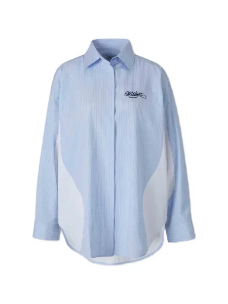 Cămașă Off-white cu broderie alb