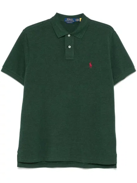 Iš natūralios odos mažas polo marškinėliai Polo Ralph Lauren dvieiliai juoda