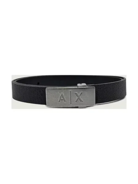 Armani Exchange Curea de piele negru
