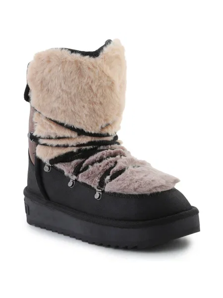 Pantofi D.franklin cu blană negru