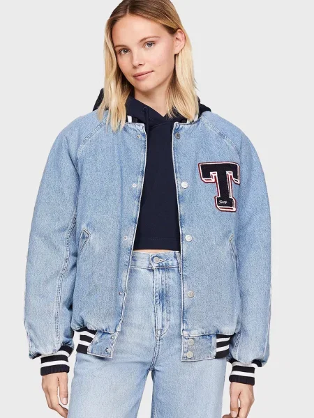 Джинсова куртка Tommy Jeans блакитна