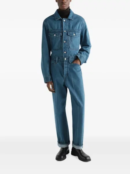Pantaloni Lemaire cu 5 buzunare albastru