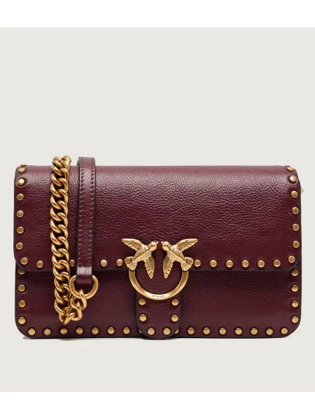Pinko De piele geantă poștaș Love One Slouchy