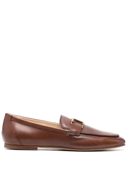 Pantofi loafer Tod's din piele cu autograf maro