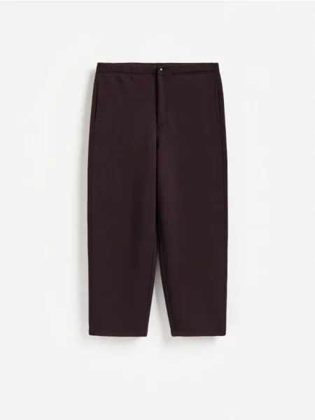 Reserved Pantaloni barrel leg maro