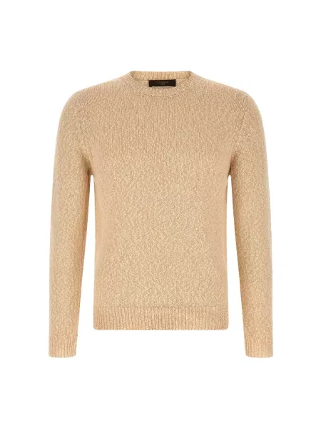 Dzianinowy sweter Zanone beżowy