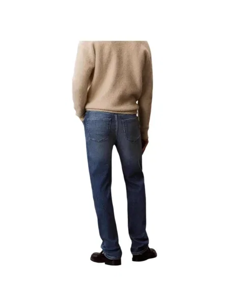 Džínsy s rovným strihom Calvin Klein Jeans čierna