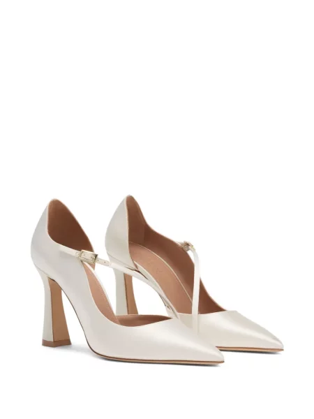 Pantofi cu toc Malone Souliers cu cataramă alb