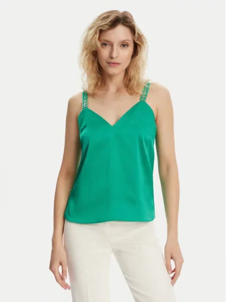 Morgan Топ Slim Fit зелений
