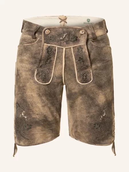 Beckert Kožené Krojové Kalhoty mustang / st. d.grün