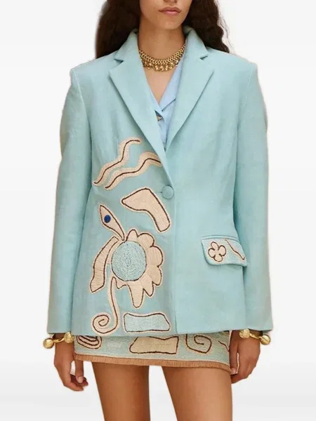 Haftowana marynarka Alemais niebieska