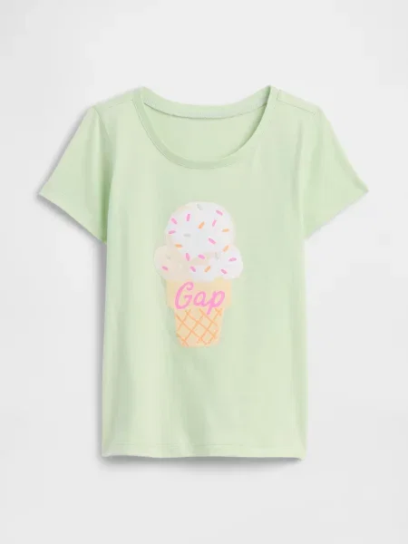Tricou copii Gap verde